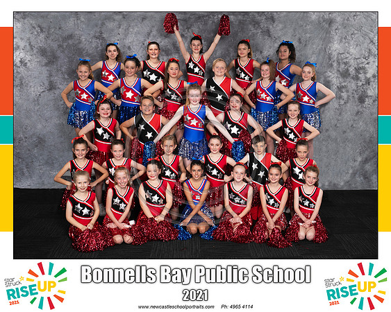 Bonnells Bay Red Blue Cheerleaders