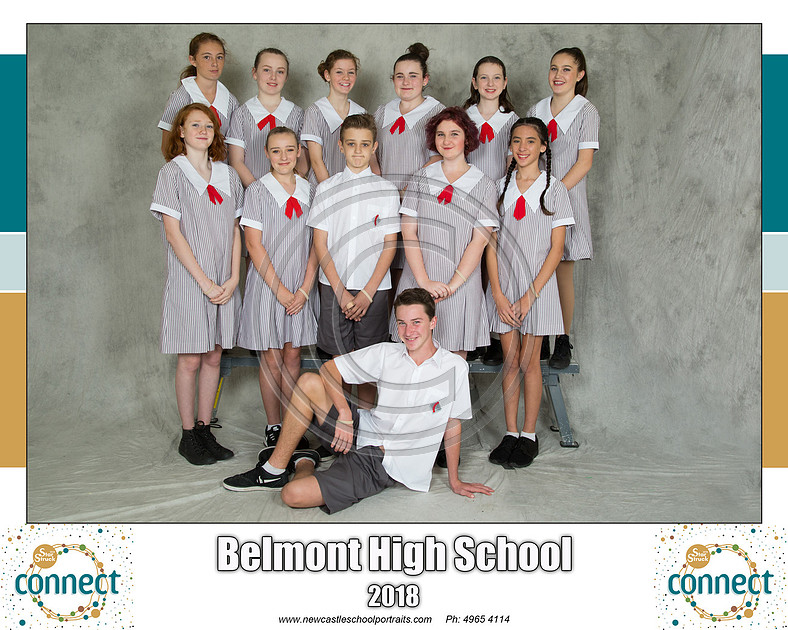 Newcastle School Portraits 2018 Group Shots Belmont H Uniform